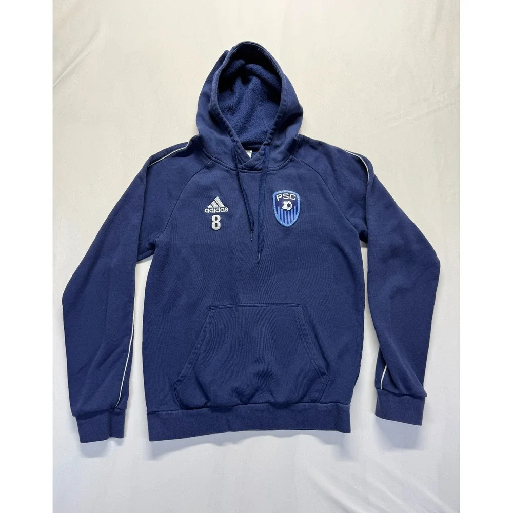 Adidas Hoodie Mens Small Blue Fleece Lined Philadelphia Union Soccer‎ Club #8